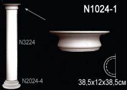 N1024-1 Полуколонна (капитель) из полиуретана, применяется совместно с N2024-4, N3224, N3301, N3324