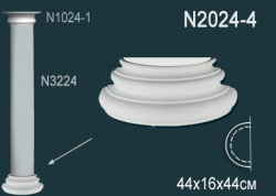 N2024-4 Полуколонна (база) из полиуретана, применяется совместно с N1024-1, N1024-2, N1024-3, N3224, N3301,N3324